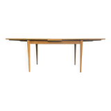 Table bois blond avec rallonges années 60 vintage