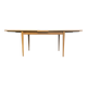 Blonde wooden table with extensions, vintage 1960s.