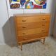 Vintage chest of drawers from the 60s honey color
