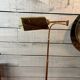 Articulated reading floor lamp in brass, design by DLG Fratelli Martini.
