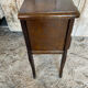 Antique Nightstand Louis XV Style Wood 2 Drawers Vintage #E294