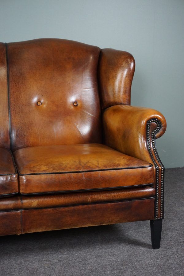 Comfortable 3-seater sheepskin sofa