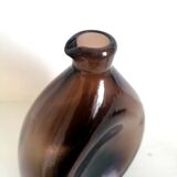 Amber glass liquor decanter 1970