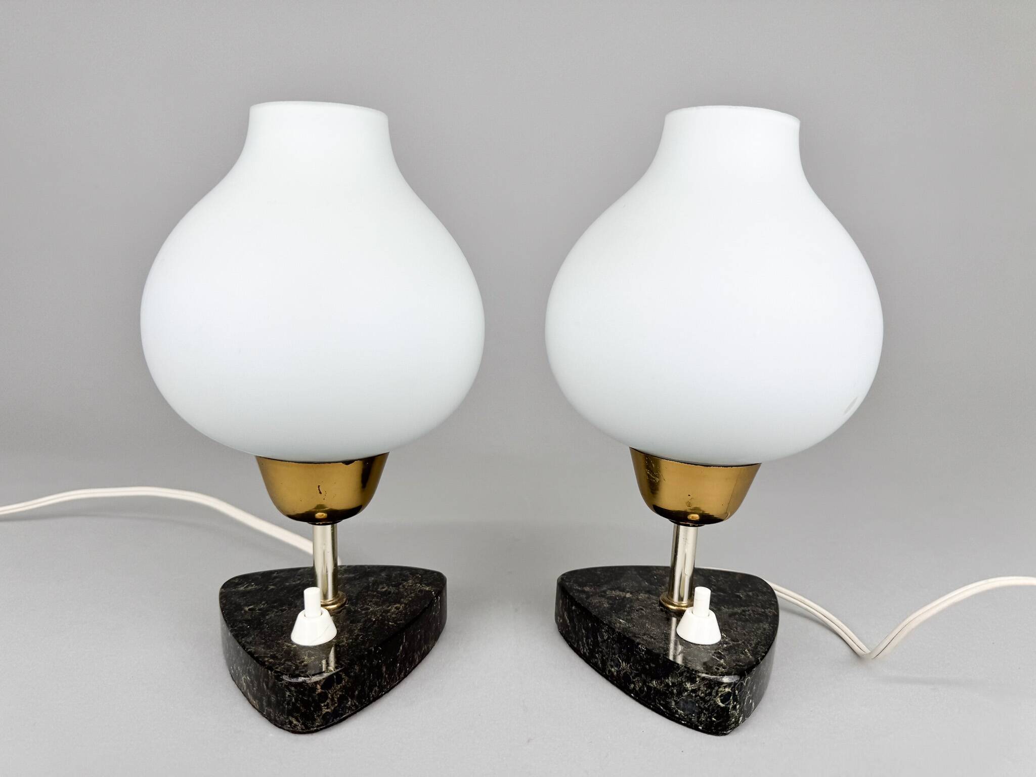 Pair of mid-century table or bedside lamps