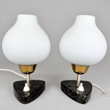 Paire de lampes de table ou de chevet du milieu du siècle