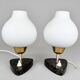 Pair of mid-century table or bedside lamps
