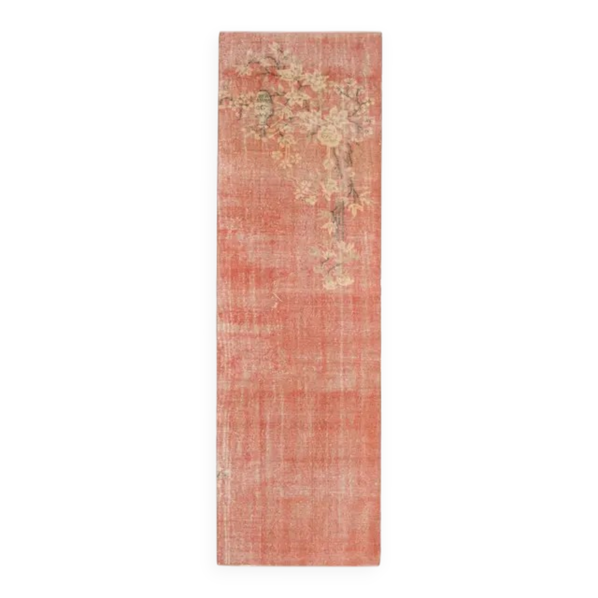 1970s Vintage Turkish Hand-Knotted Wool Cotton Red Runner Rug 82x270