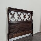 Pair of mahogany swan neck beds