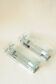 Pair of vintage glass and chrome wall sconces
