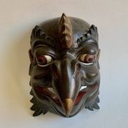 Set of 3 Hand-Carved Old  Wooden Masks South Asia