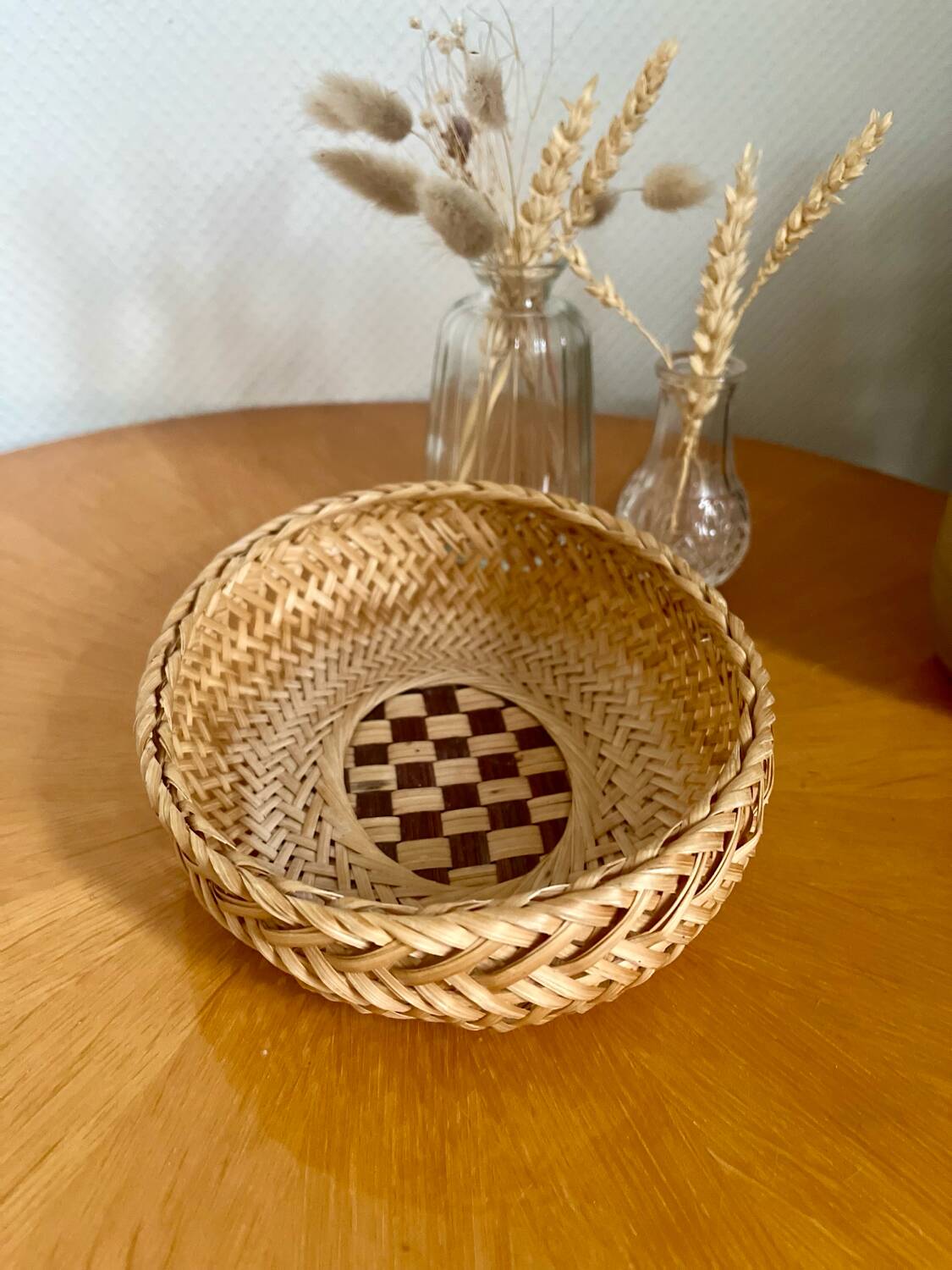 Vintage wicker storage basket