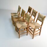Set of 6 Charlotte Perriand chairs