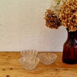 Set of 3 vintage glass bowls