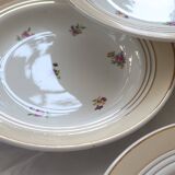 6 vintage Céranord France “Cheverny” soup plates - Floral pattern