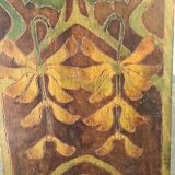 Antique Art Deco free standing wooden shelf