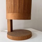 Vintage table lamp, pine strip, Sweden 1970s