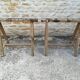 Table de ferme sur tréteaux