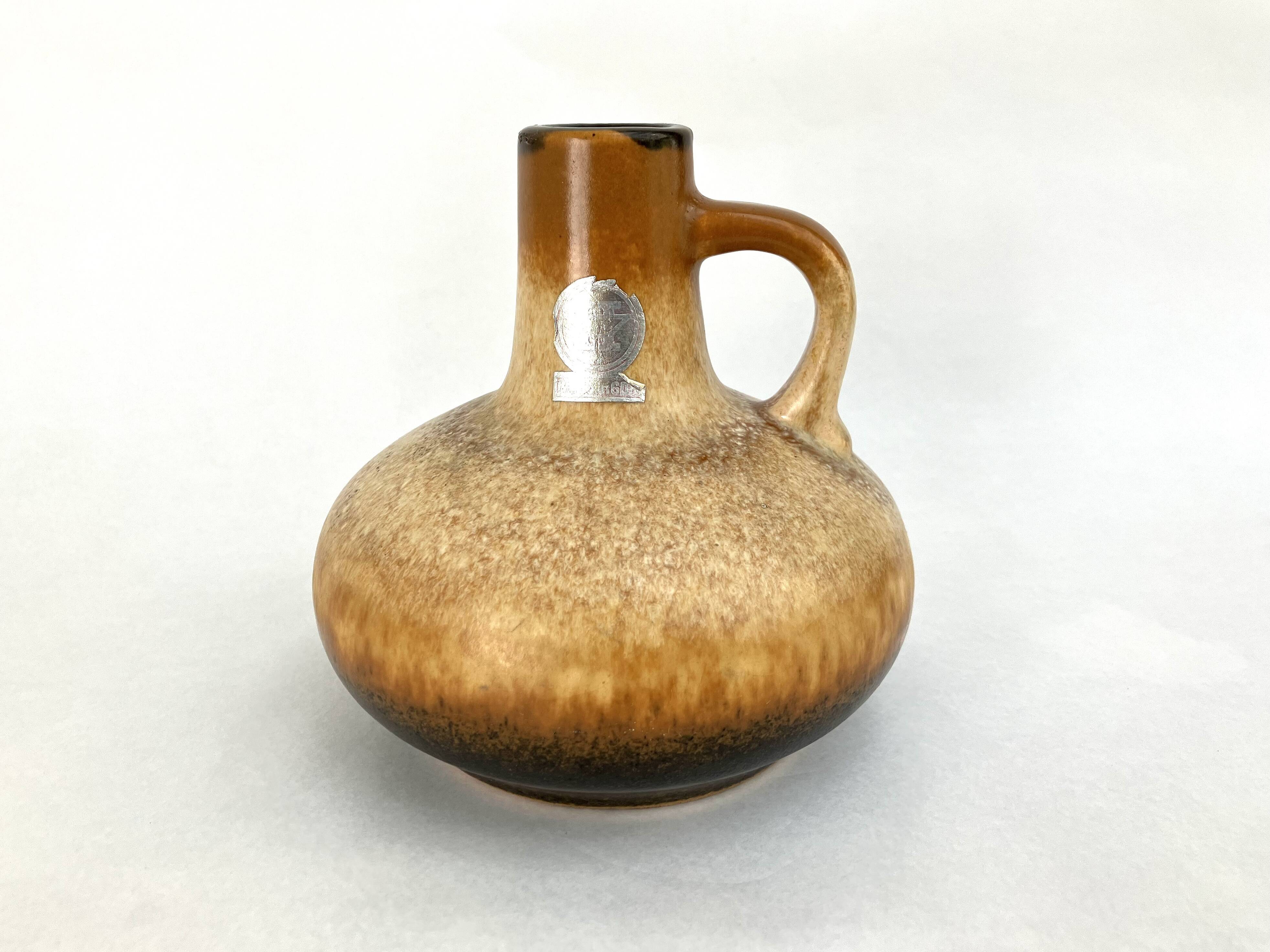 Small ceramic vase by Veb Haldensleben • Made in GDR, East Germany • Vintage 70s