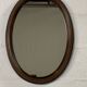 Oval wooden mirror