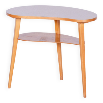 Petite table originale en hêtre du milieu du siècle