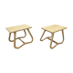 Mid century vintage rattan Dutch pair of side tables bedside tables