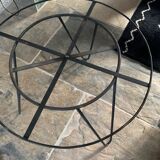 Side table in marble and wrought iron