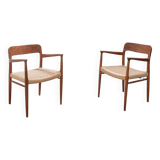 2x Niels Otto Møller Chair Model 56 in Teak, 1960s Denmark