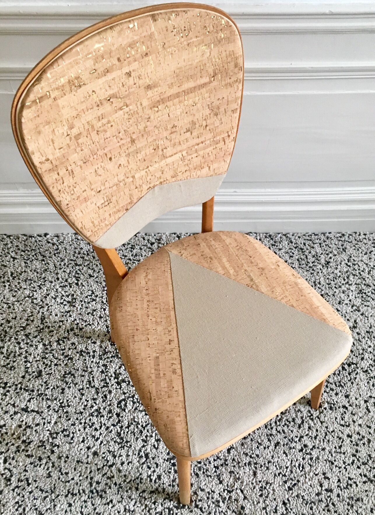 Restored vintage monoblock chair
