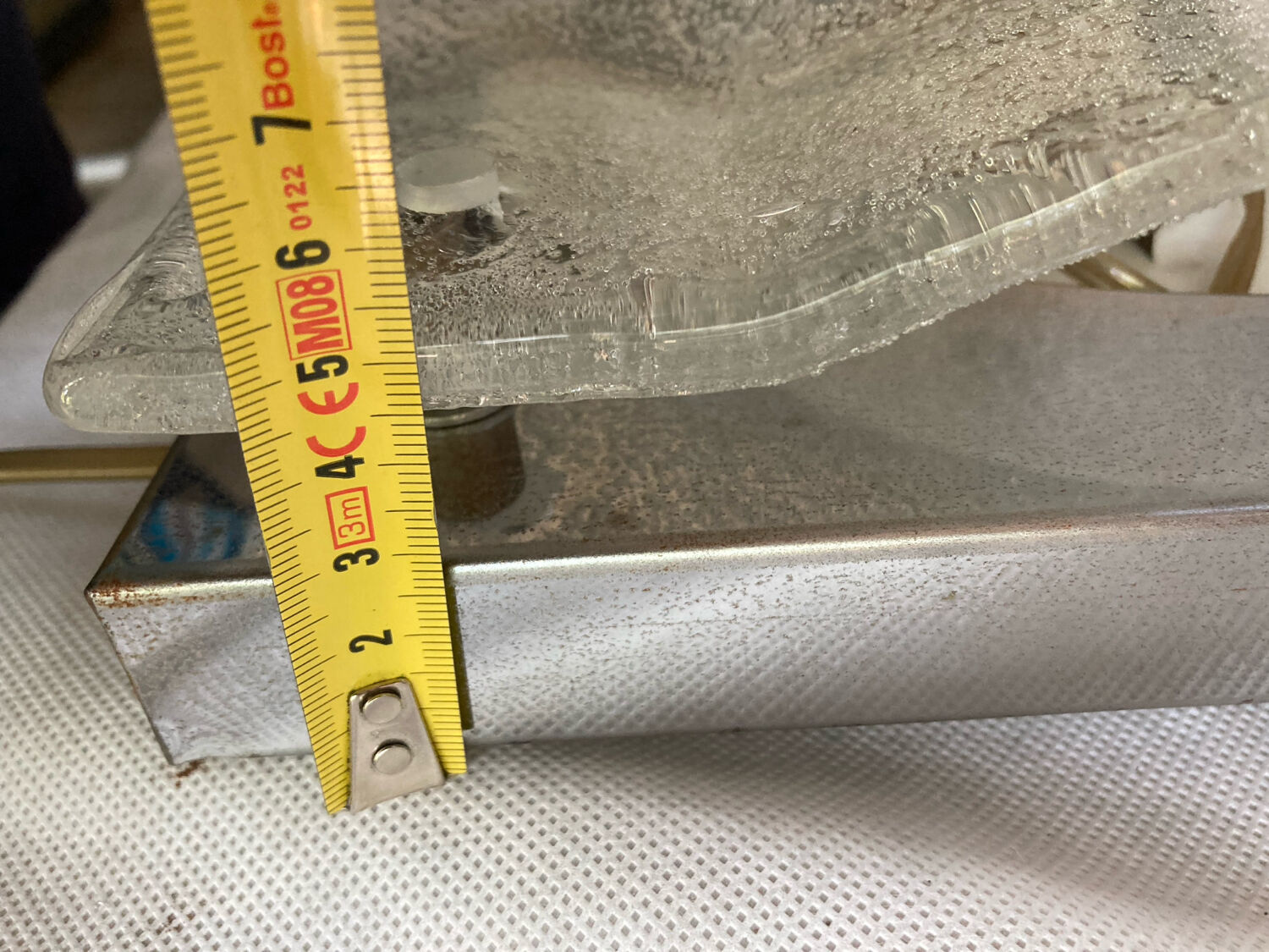 Vintage 70's wall light in white Murano glass