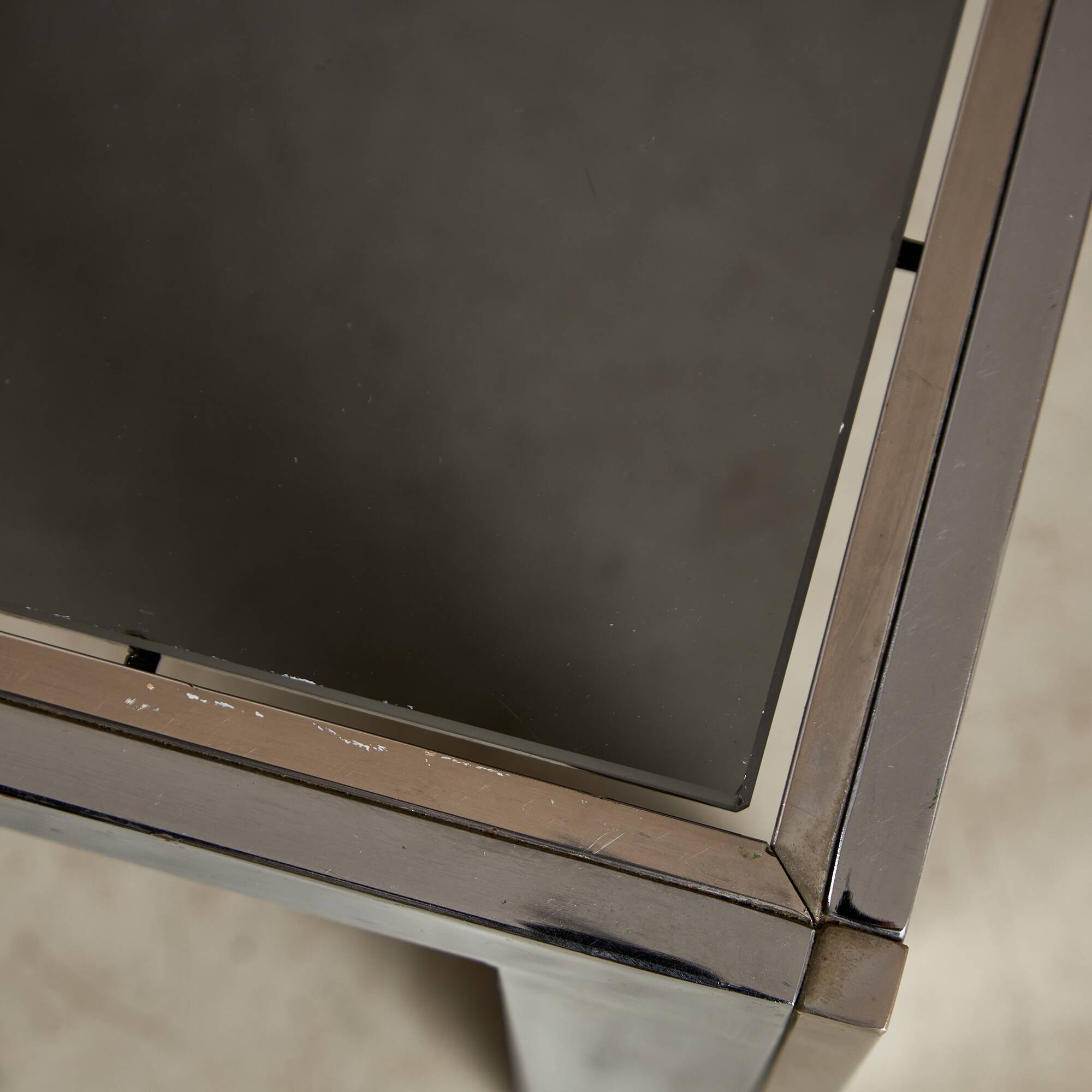 Chrome and Smoked Glass Coffee Table, 1970s