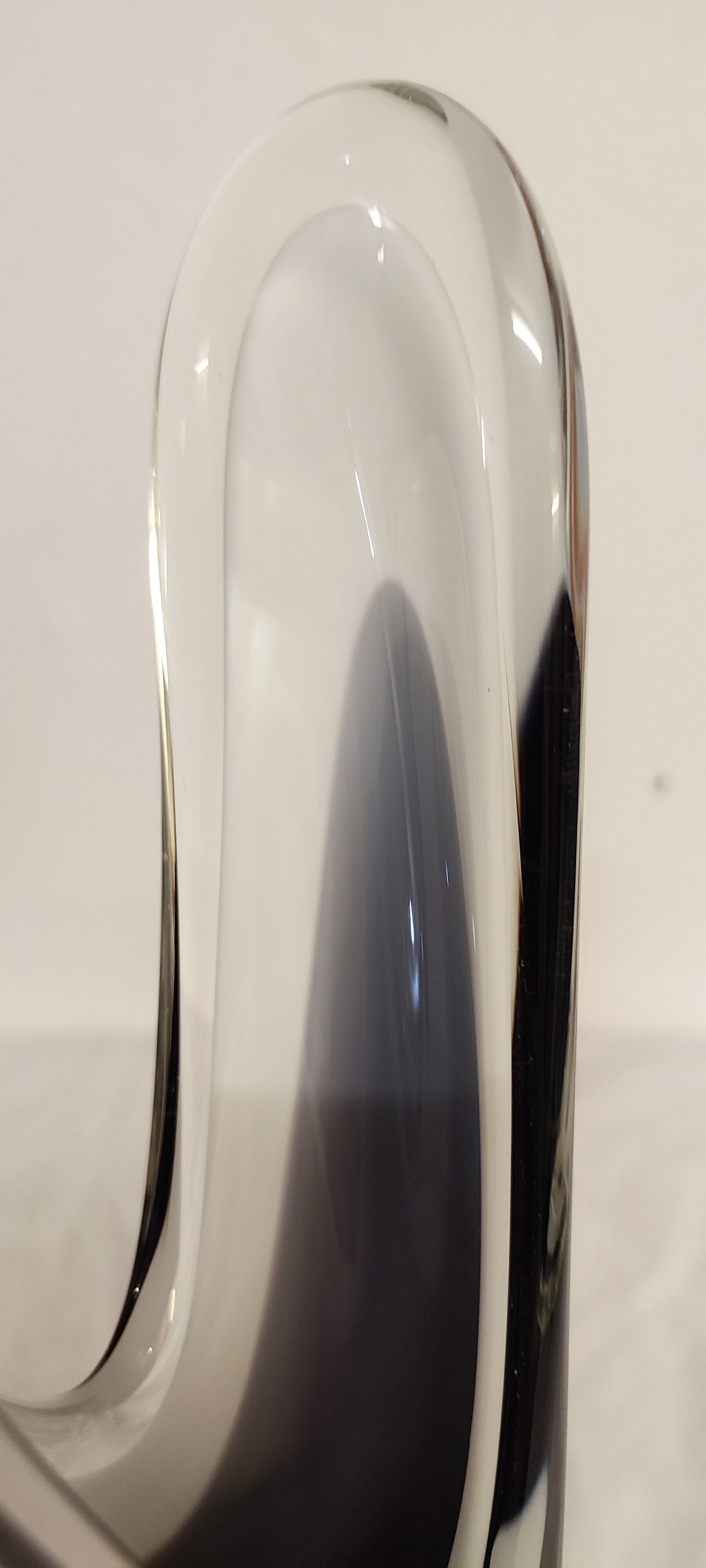 Paul Kedelv glass vase for Flygsfors. Sweden, 1950s.