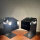 Pair of Teruki folded metal table lamps