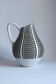 Black and white ceramic pitcher vase "Haiger" by Liesel Spornhauer for Schlossberg, Germany 1950s.