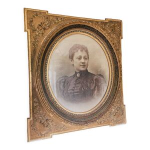 Cadre Napoléon III doré et noir