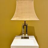 Lampe de table en chrome et laiton, Italie 1970's