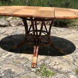 Extension rattan table circa 1960
