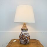 Openwork ceramic lamp, vine leaves, 1960s