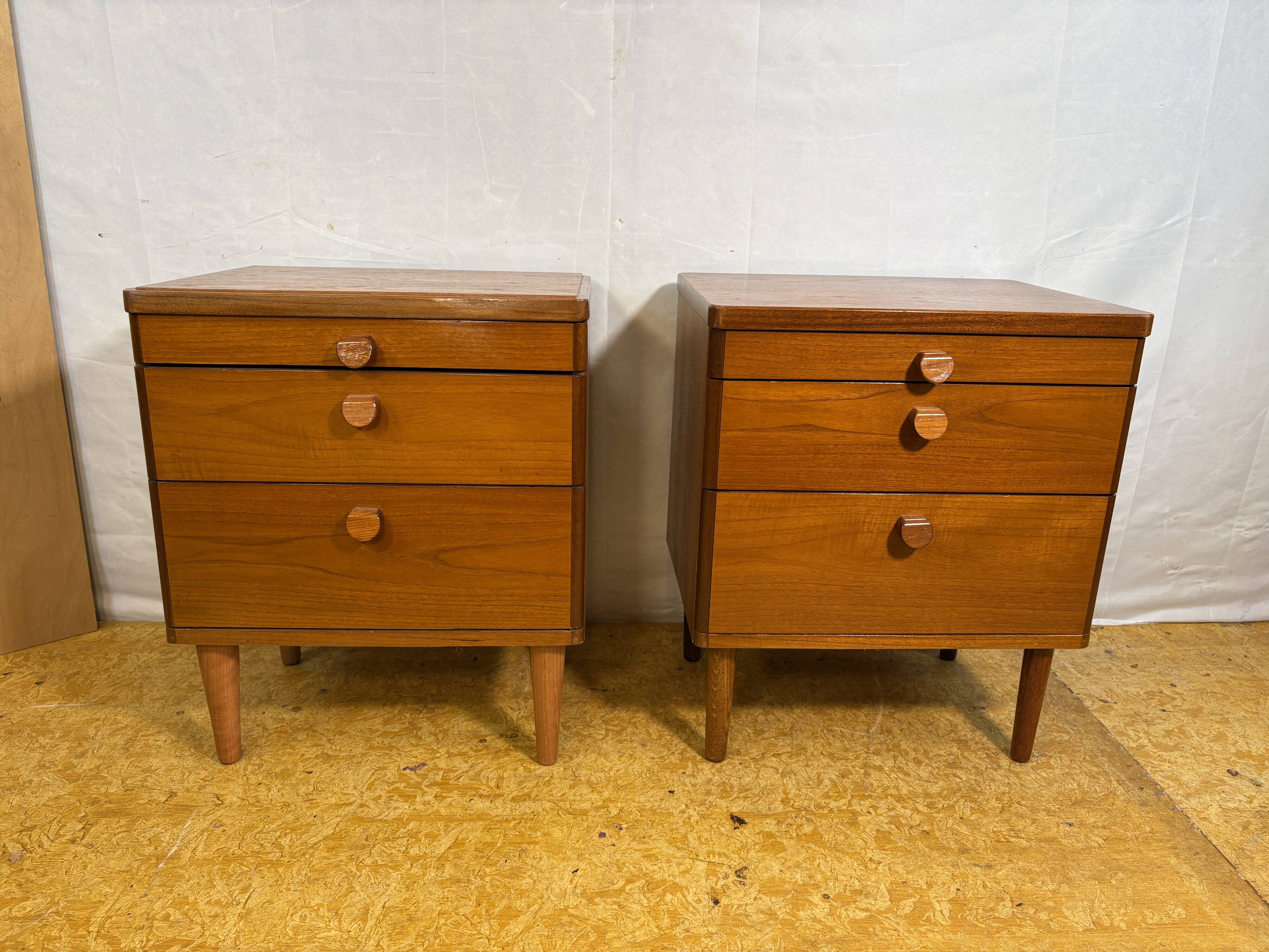 Pair of teak bedside tables by Stag, 1960-1970