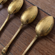 Lot of 6 golden spoons