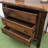 Vintage Brutalist Solid Elm Chest of Drawers