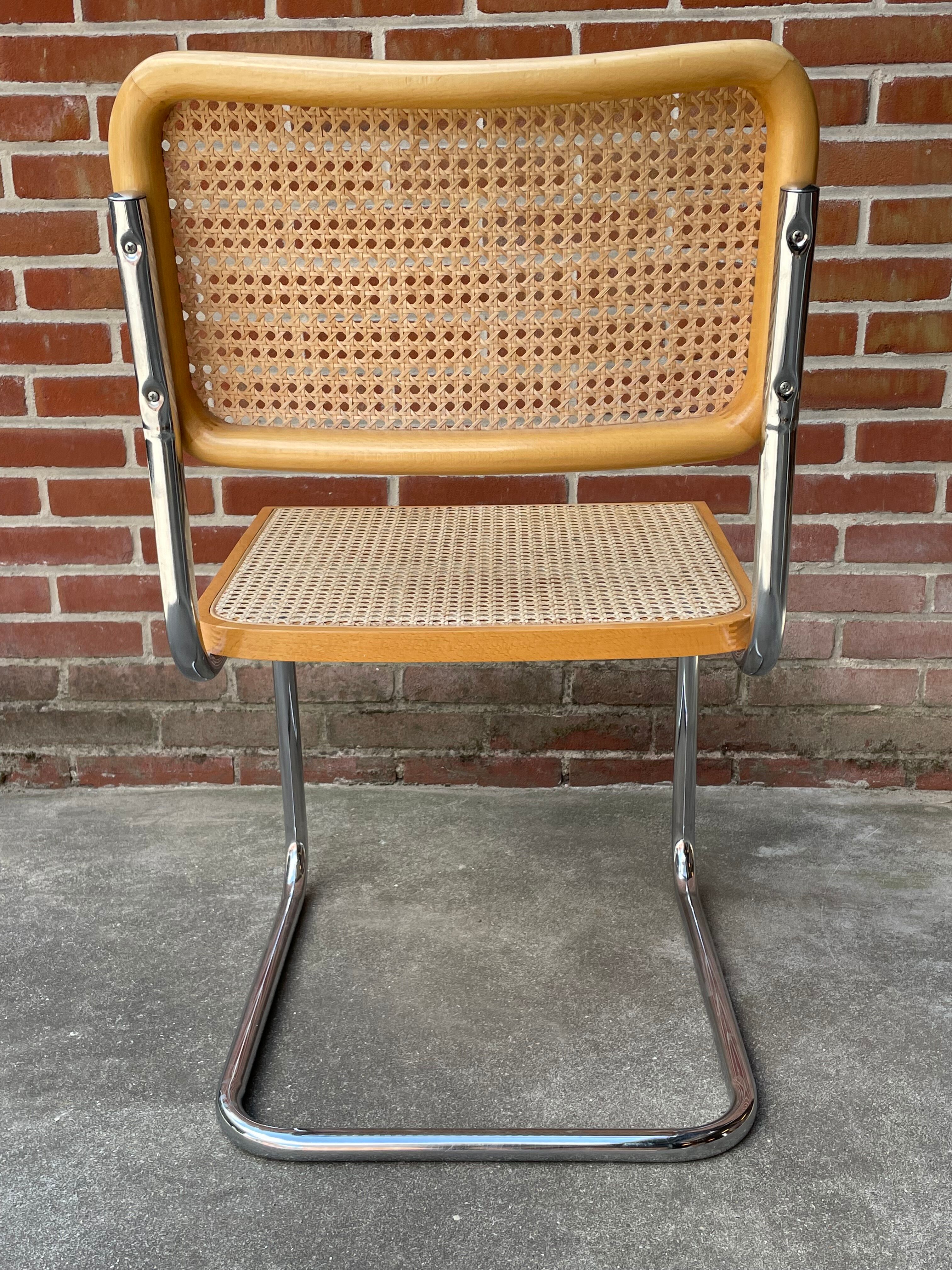 Cesca design chair model b32 in chrome