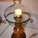 Old glass globe lamp, vintage