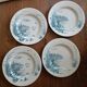 4 plates iron earth Gien model Ducks