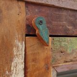 Polychrome teak display case