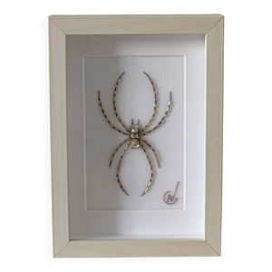 Tableau insecte brodée