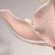 Lys rose, spectaculaire lustre de Murano par Franco Luce, 1970