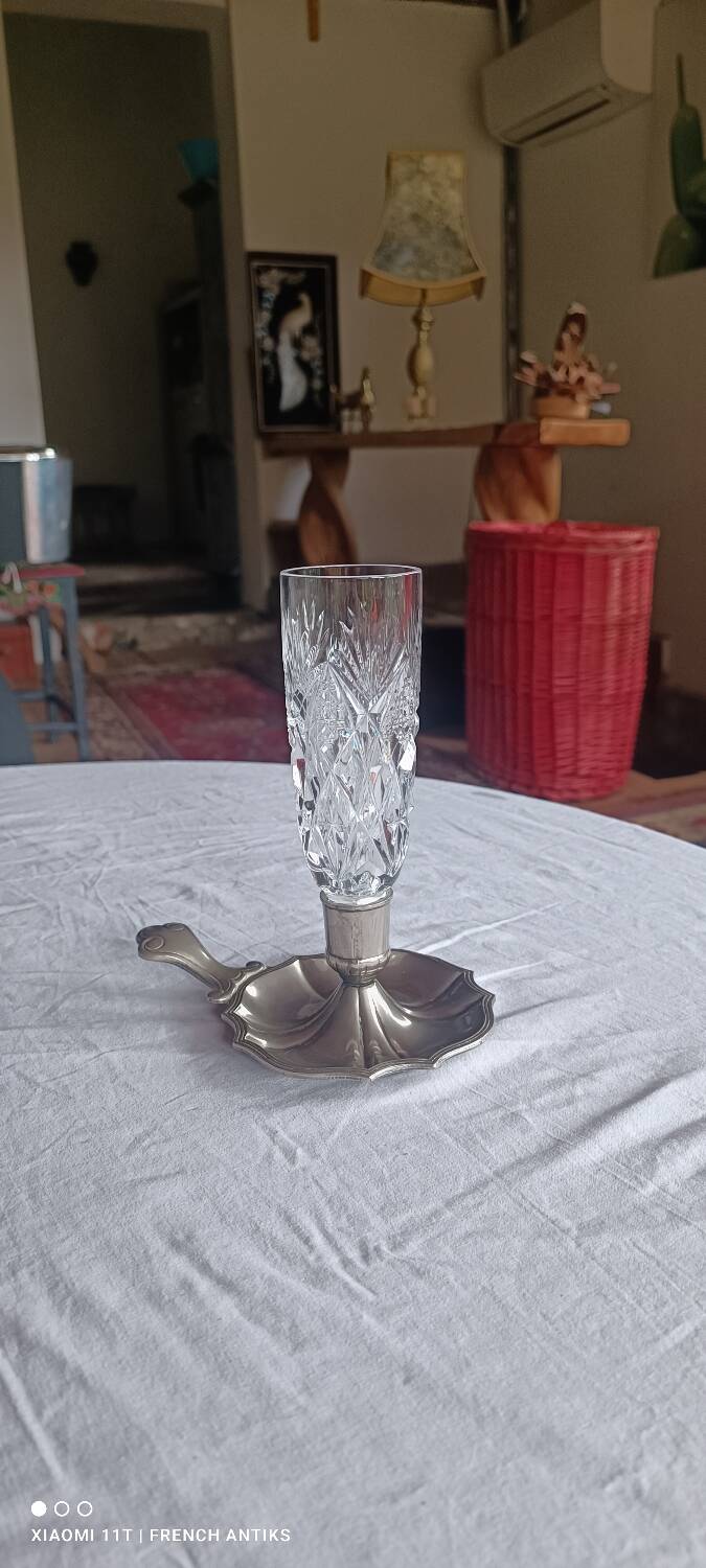 Saint Louis crystal candlestick, Florence model