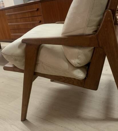 Fauteuil scandinave vintage en teck