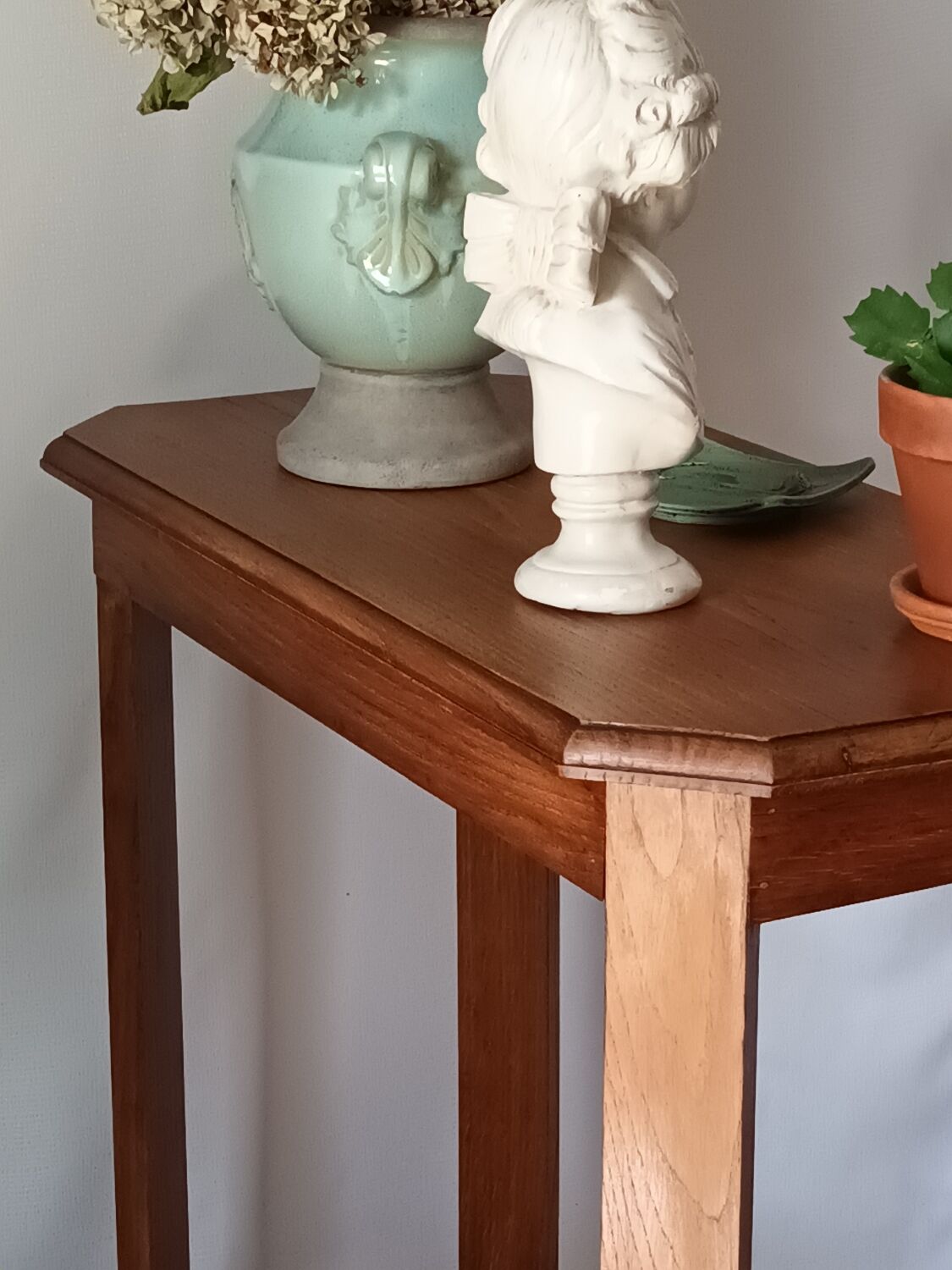 Vintage solid oak console