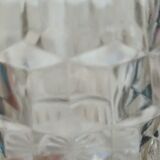 Miniature glass pitcher, geometric transparent